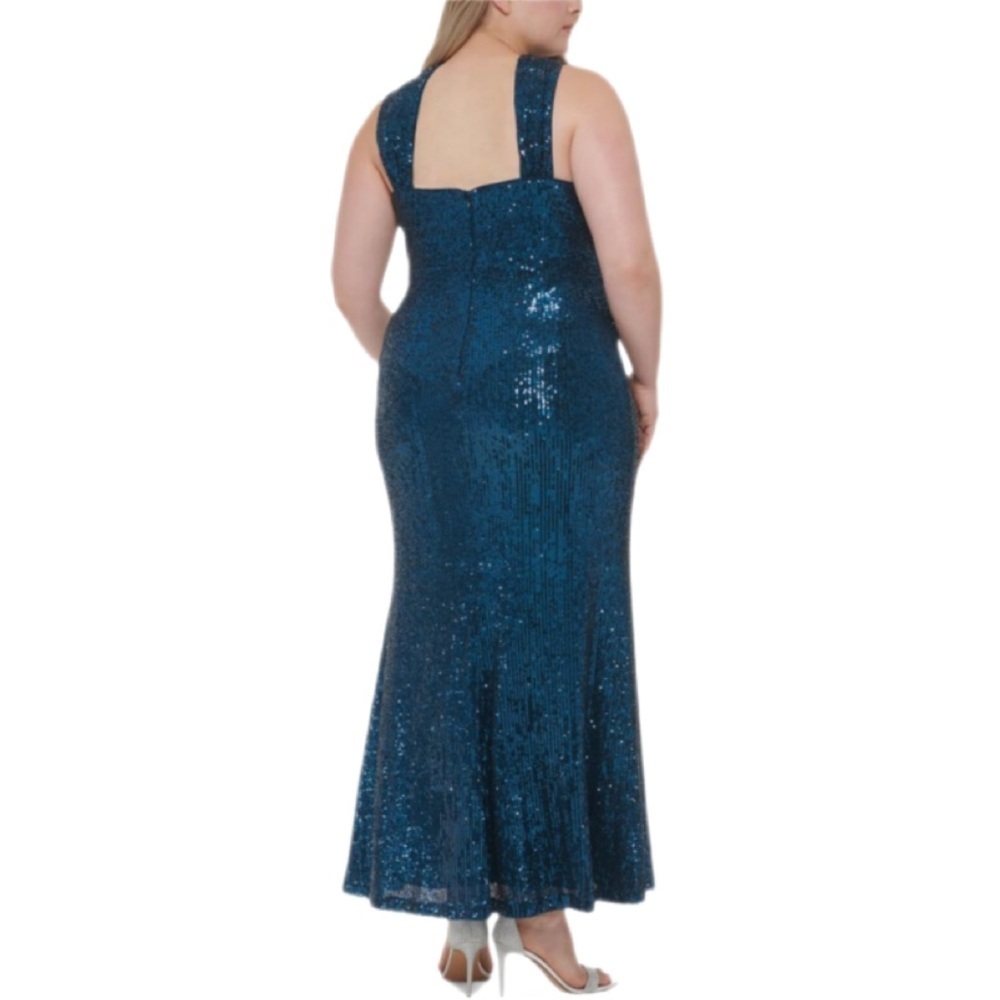 Eliza J
Sequin Halter Gown size 16W NWT Pea Green - Picture 3 of 13